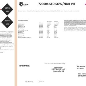 720004 SFD SOW/NUR VIT EXTRA PHY (DSM)