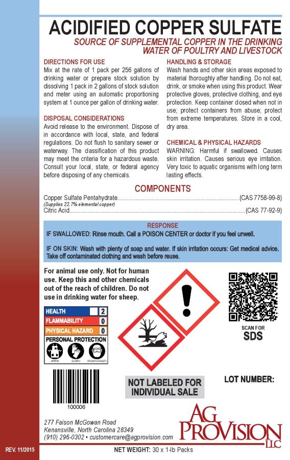 Acidified Copper Sulfate (Ag ProVision)