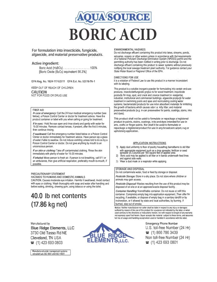 AquaSource Boric Acid (Blue Ridge Elements, LLC)