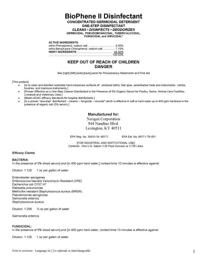 BioPhene II Disinfectant (Neogen)