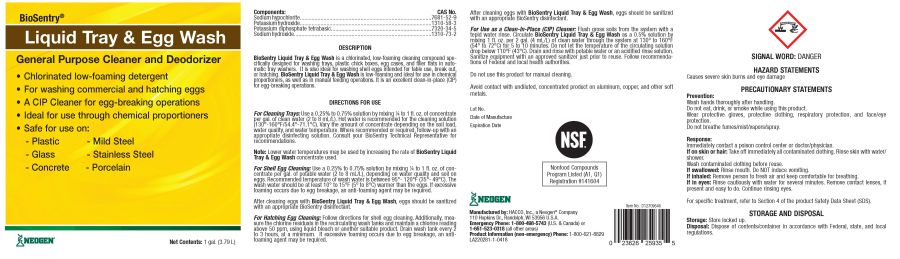 BioSentry Liquid Tray & Egg Wash (Neogen)