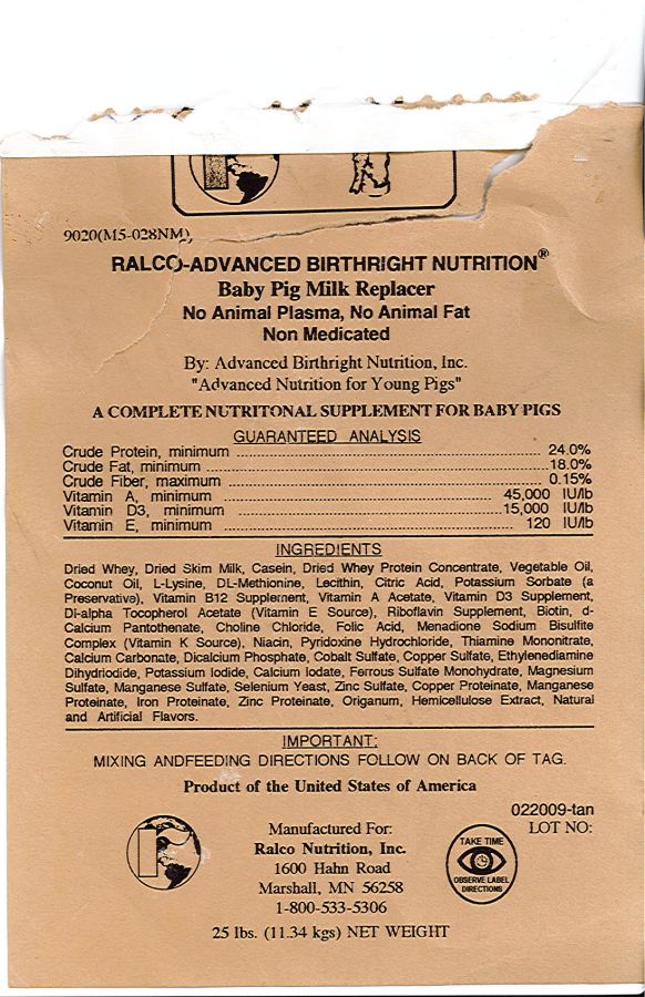 Birthright Pig Milk Replacer (Esmilco)