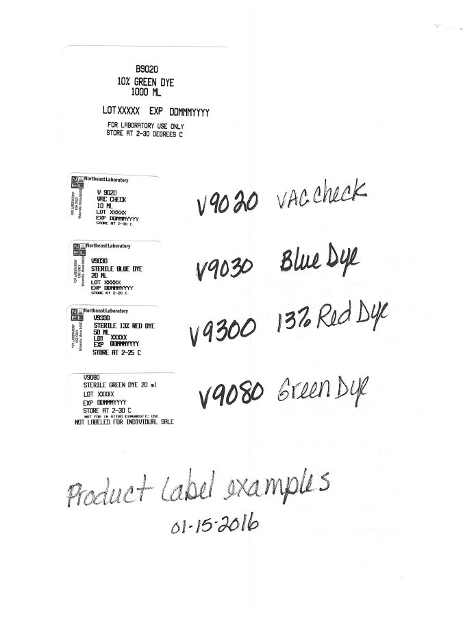 Blue Green Red Dye (Northeast Laboratory Services)