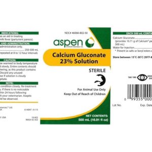 Calcium Gluconate 23% Solution (Aspen Veterinary Resources)