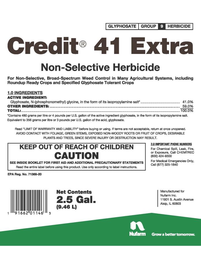 Credit 41 Extra Herbicide (Nufarm Americas Inc.) (DISCONTINUED)