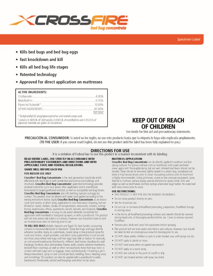 Crossfire Bed Bug Concentrate (MGK)