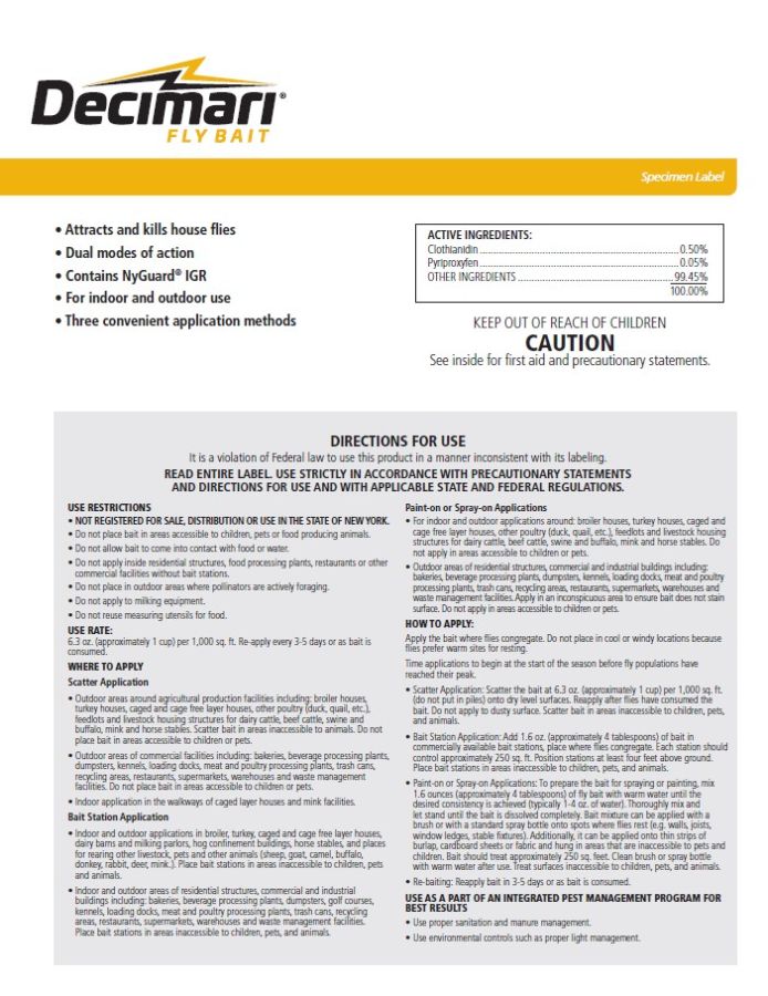 Decimari Fly Bait (McLaughlin Gormley King Company)