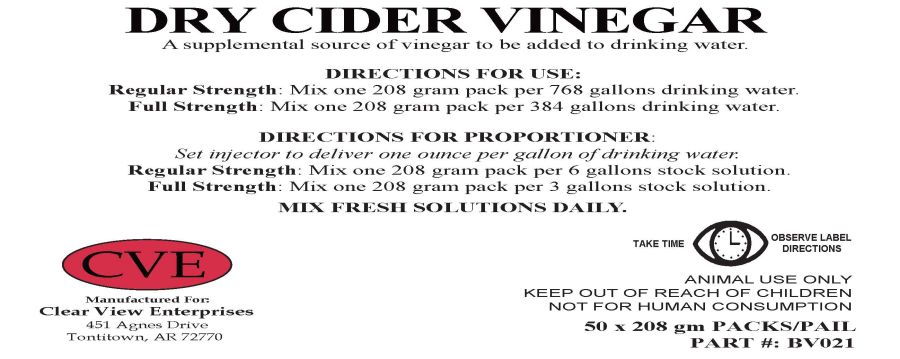 Dry Cider Vinegar (Clear View Enterprises (EZ PAK))