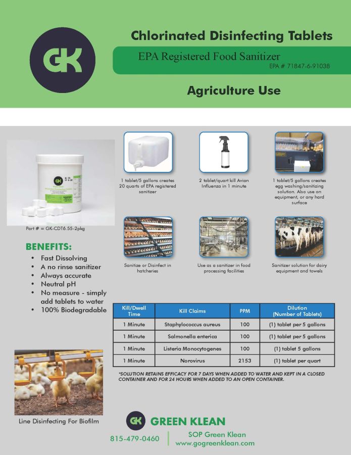 Green Klean Chlorinated Disinfecting Tablets (Green Klean)