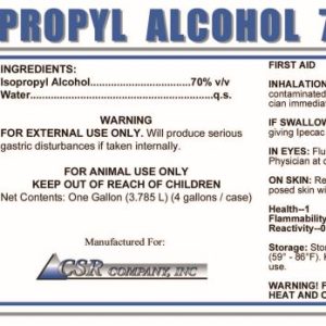 Isopropyl Alcohol 70% (AVP/CSR)