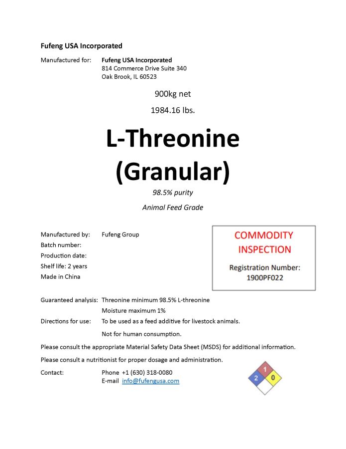 L-Threonine (Qiqihar Longjiang Fufeng Biotechnologies CO.)