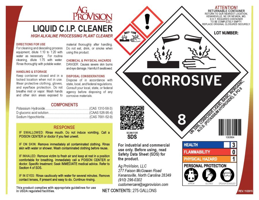 Liquid CIP Cleaner (Ag ProVision)