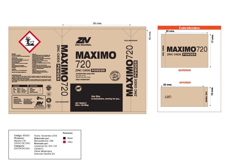 Maximo 720 Zinc Oxide (Zinc Nacional)