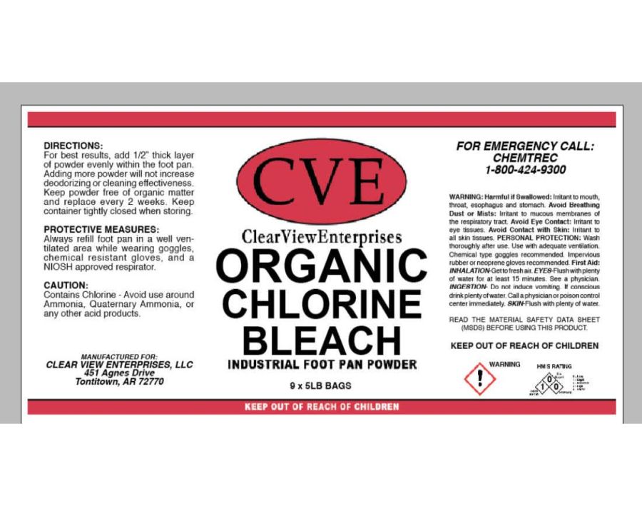 Organic Dry Chlorine Bleach (Clear View Enterprises)
