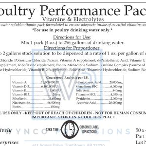 Poultry Performance Pack (Clear View Enterprises (Dawe's Laboratories))