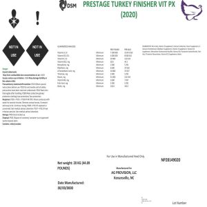 Prestage Turkey Finisher Vitamin Premix (2020) (DROPSHIP)