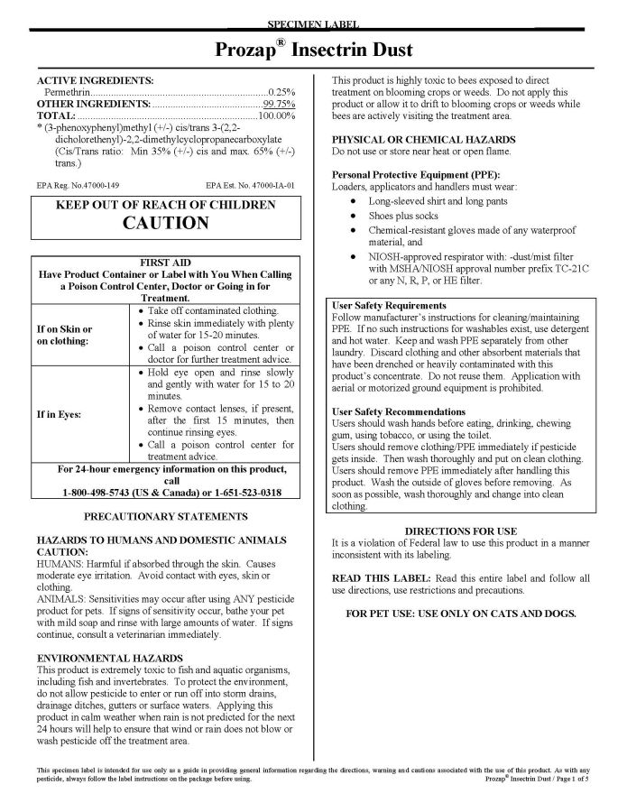 Prozap Insectrin Dust (Chem-Tech)