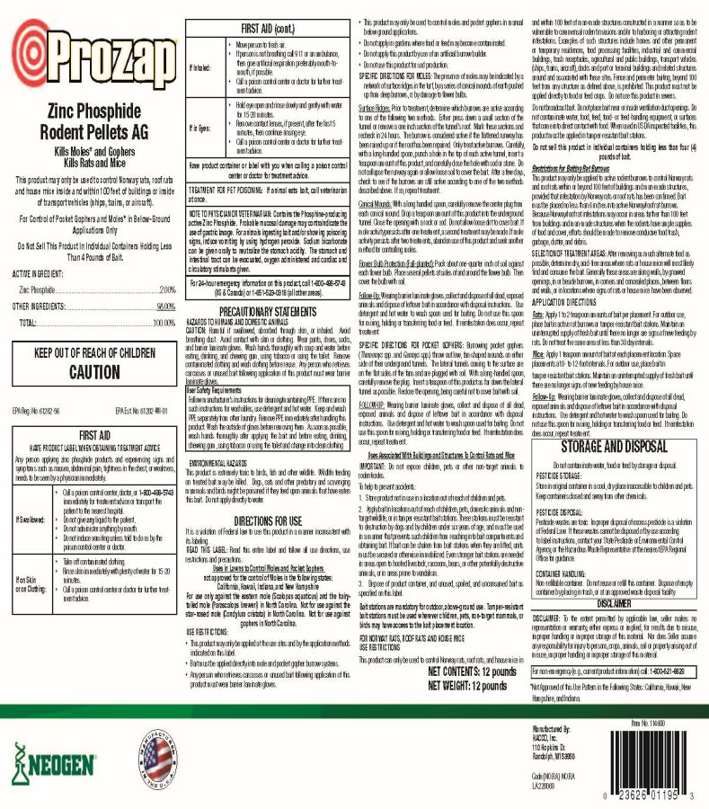 Prozap Zinc Phosphide Rodent Pellets (Neogen)