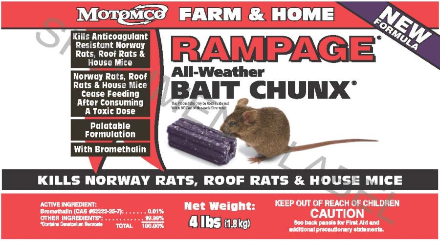RAMPAGE All-Weather Bait Chunx (Motomco)
