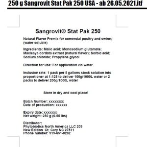 Sangrovit Stat Pak 250 (Phytobiotics)