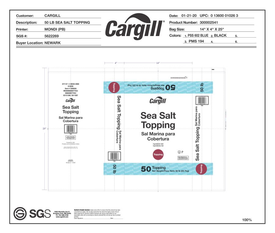 Purified Sea Salt Toppings (Cargill)