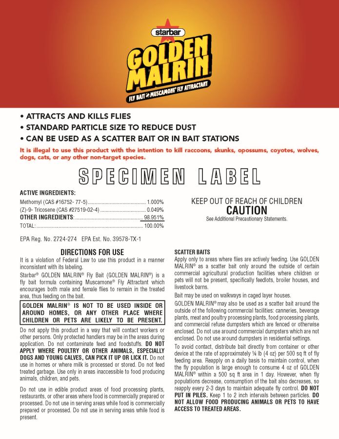 Starbar Golden Malrin Fly Bait (Wellmark)