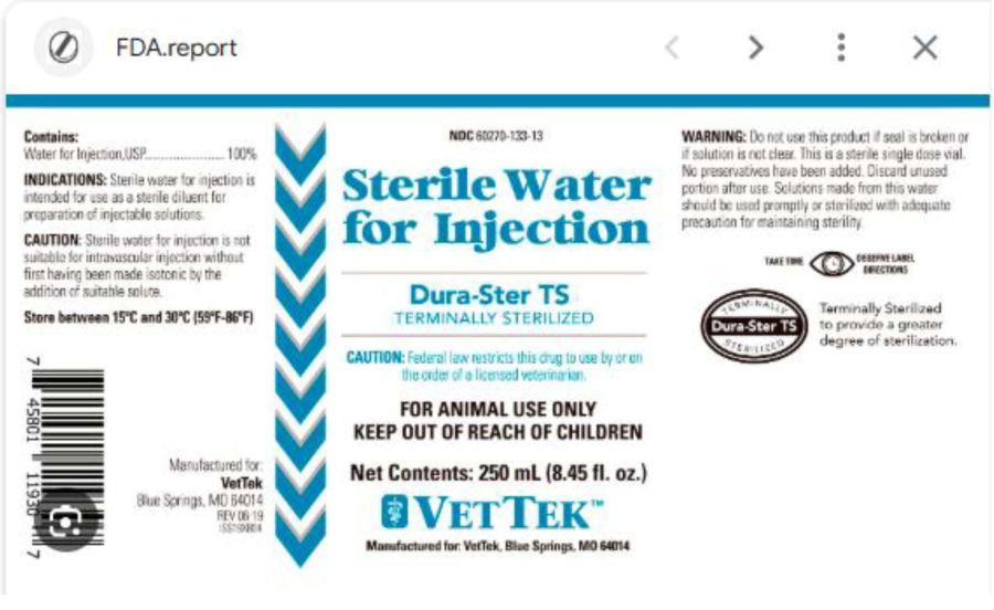 Sterile Water for Injection (VetTek)