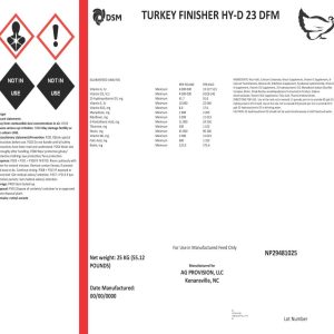 Turkey Finisher HY-D 23 DFM (DSM)