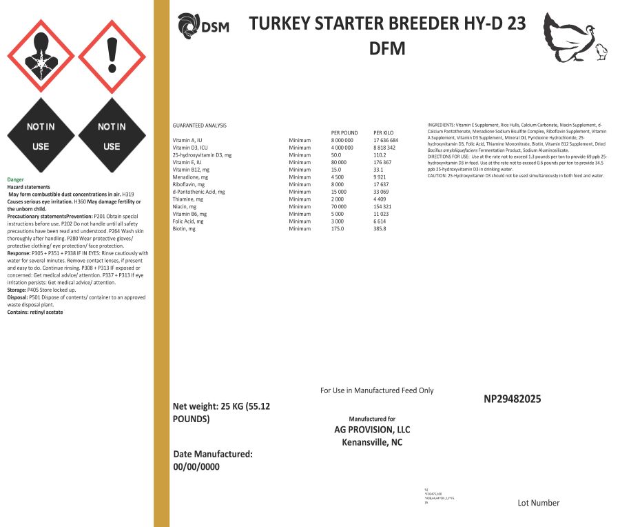 Turkey Starter Breeder HY-D 23 DFM (DSM)
