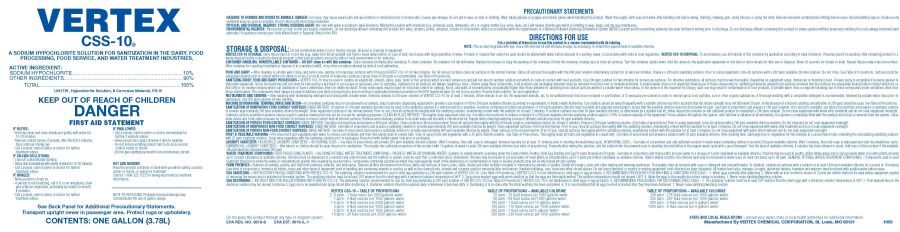 Vertex CSS-10 (Vertex Chemical Corporation)