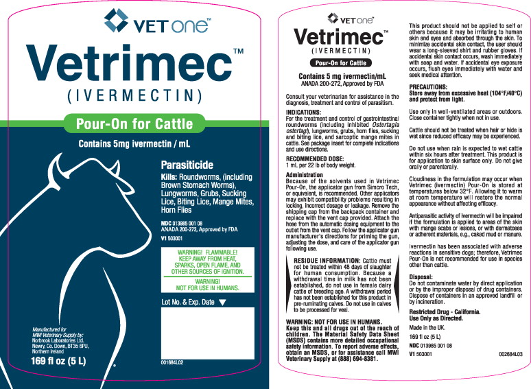 Vetrimec POUR-ON for Cattle MWI (VetOne)