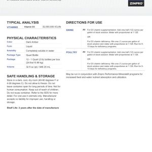 Vitamin D3 2 Million ICU (Zinpro)