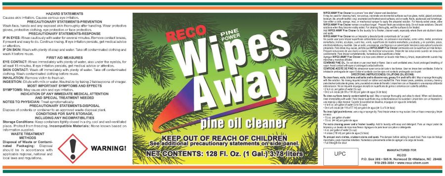 Pine Power Wipes Away Pine Oil Cleaner (RECO)