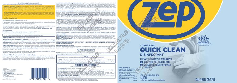 Zep Commercial Quick Clean Disinfectant (Zep Commercial Sales & Service)